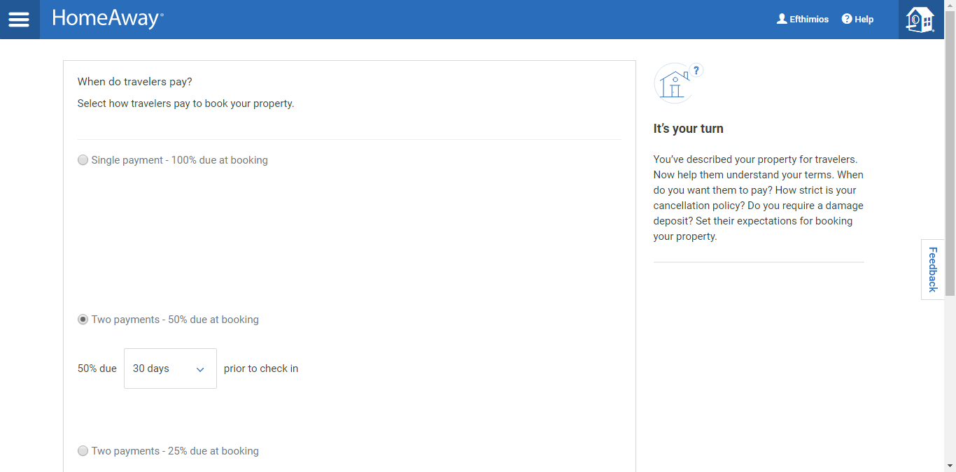 Step-by-step guide by Syncbnb on how to create a listing on HomeAway: Your Rental Policies