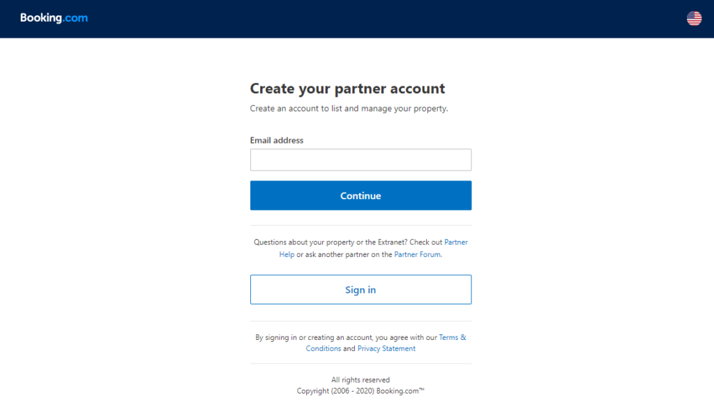 Create your partner account