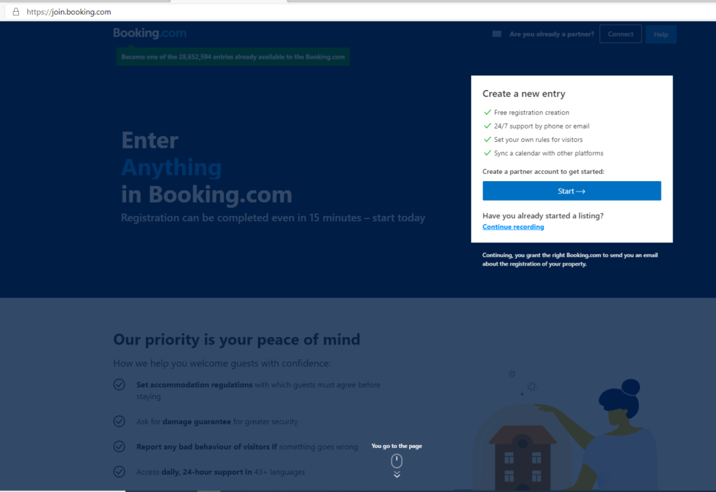 Start listing your property on Booking.com